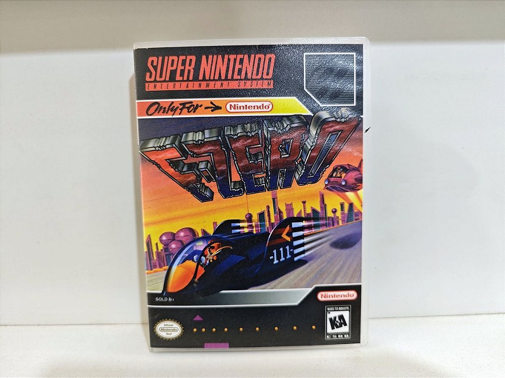 Cartucho F-Zero com Case Universal Americana - Super Nintendo - Original Seminovo