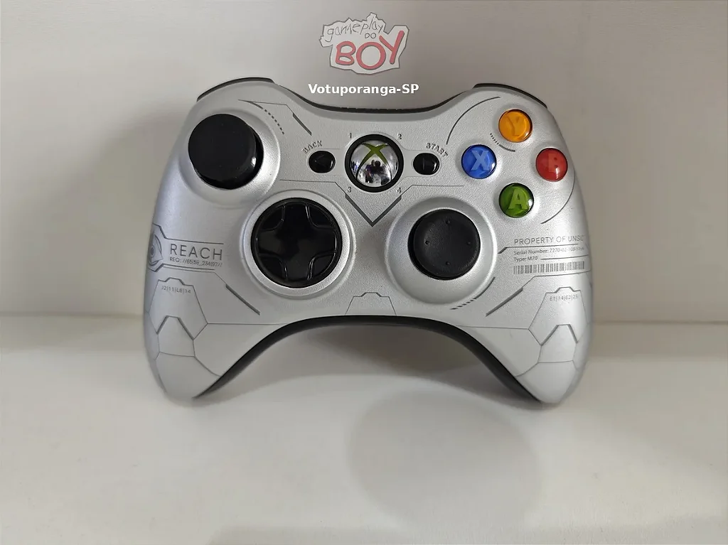 Controle Xbox 360 Sem Fio Original Ed. Halo Reach Seminovo