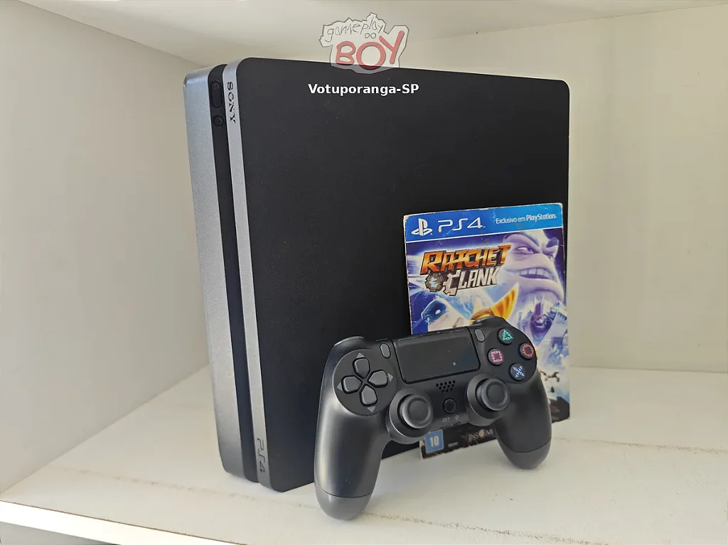 Playstation 4 Slim 500Gb ou 1Tb e 1 Jogo Seminovo