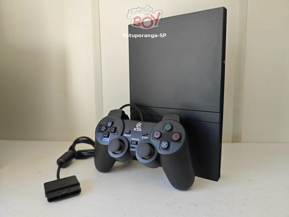 Playstation 2 Slim BIVOLT OPL + Jogos Pen Drive ou HD - SEM LEITOR