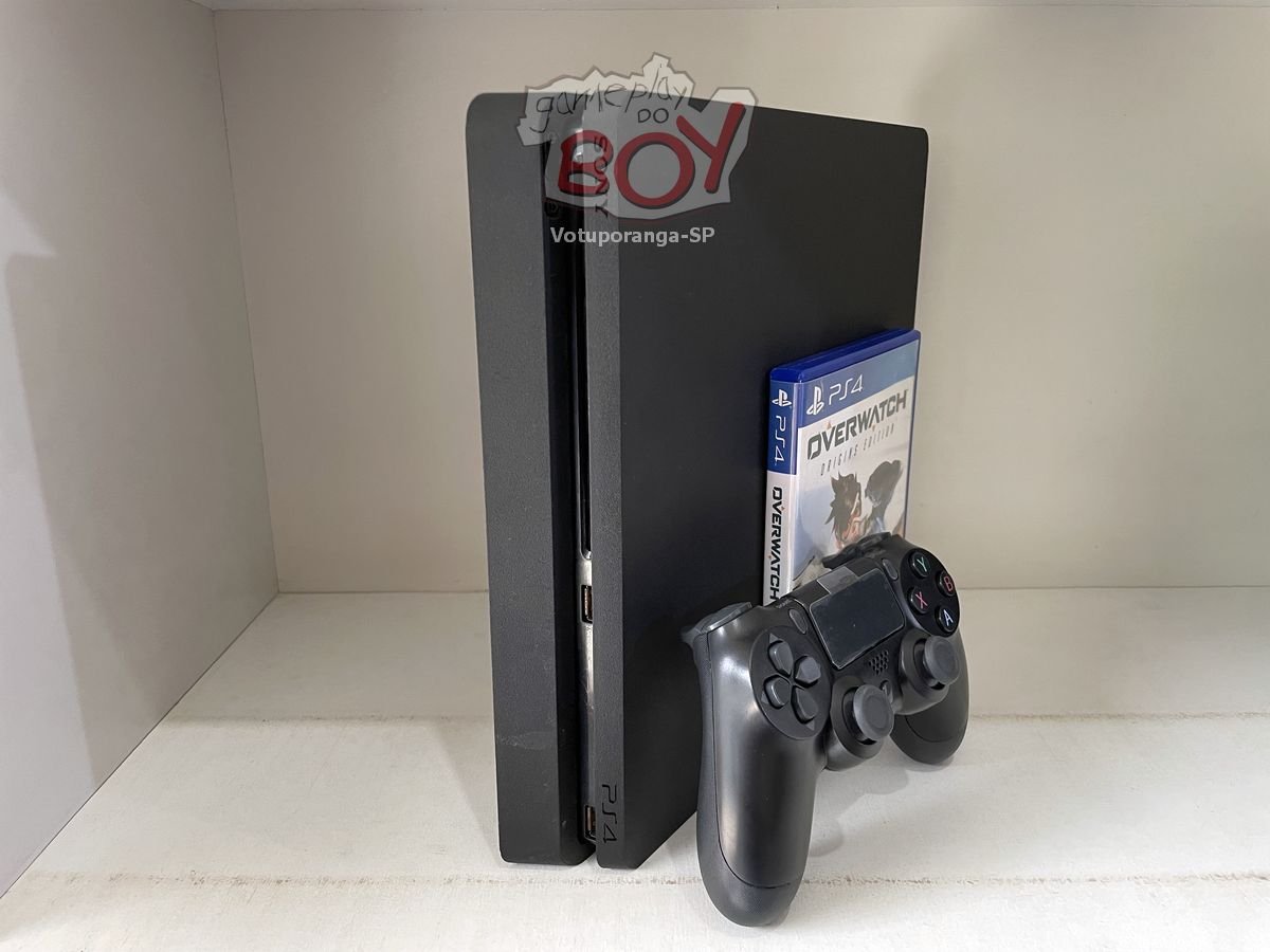 Playstation 4 Slim 500Gb ou 1Tb e 1 Jogo Seminovo