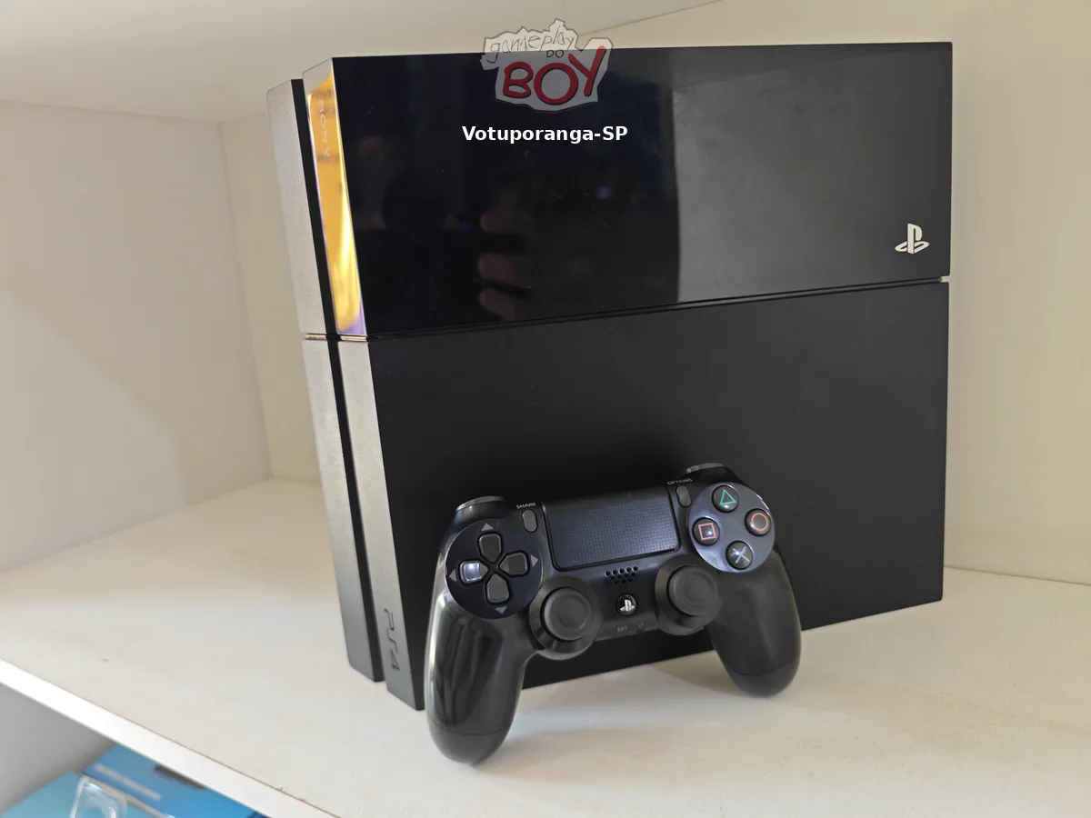 Playstation 4 Fat Desbloq 500Gb Com 16 Jogos e 4000 Retrô Seminovo