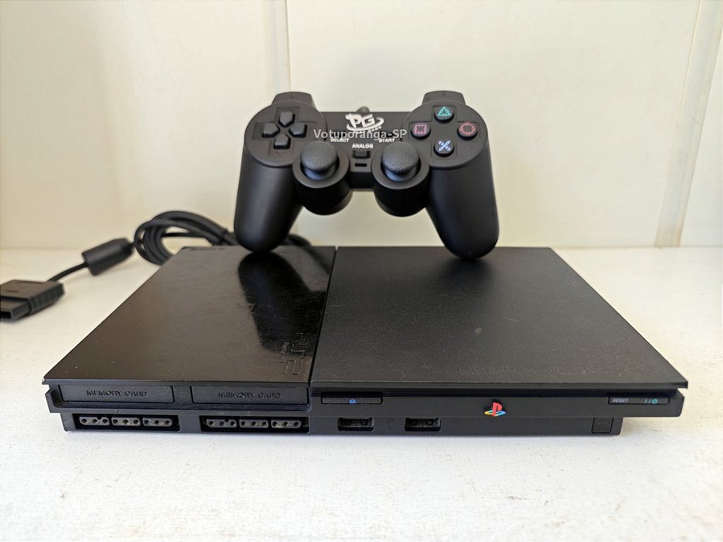 Playstation 2 Slim OPL + Jogos Pen Drive ou HD - COM LEITOR
