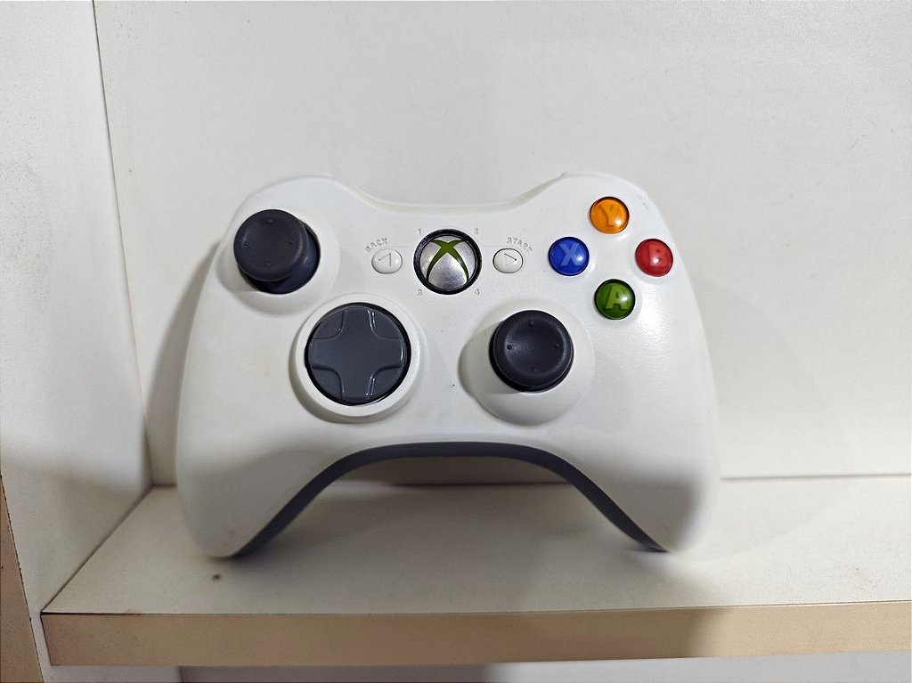 Controle Xbox 360 Sem Fio Original Branco Usado