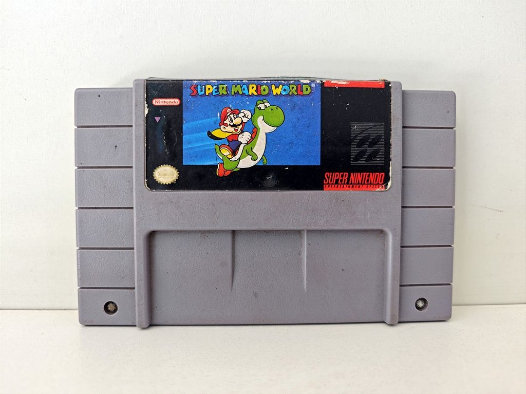 Cartucho Super Mario World Super Nintendo - Original Seminovo