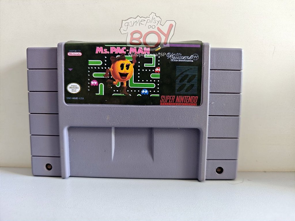 Cartucho M.S Pacman - Original - Super Nintendo - Seminovo