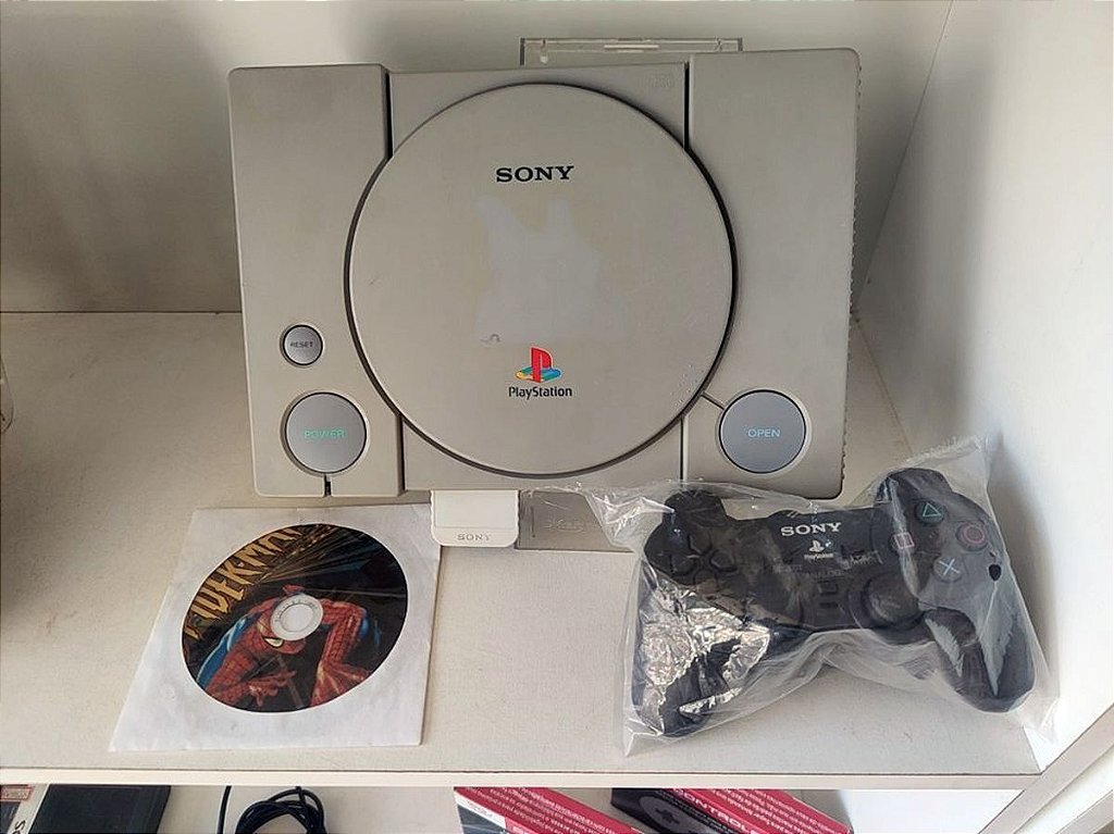 Playstation 1 Fat D.e.s.b.l.o.q. Com 1 Jogo
