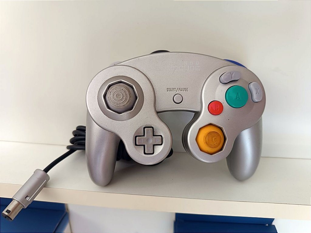 Controle Game Cube Prata Original Seminovo